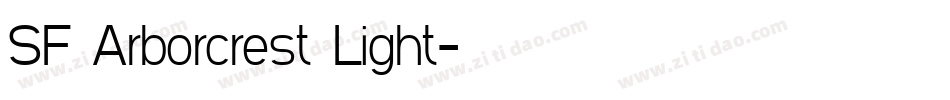 SF Arborcrest Light字体转换